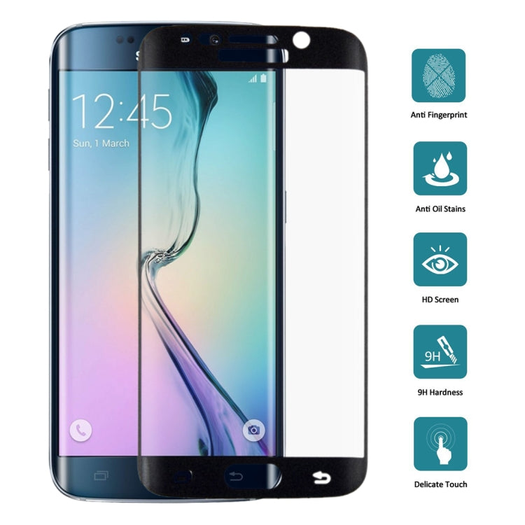 Lot de 25 films de protection en verre trempé antidéflagrant pour Galaxy S6 Edge, 0,2 mm, dureté 9H, surface incurvée 3D, plein écran