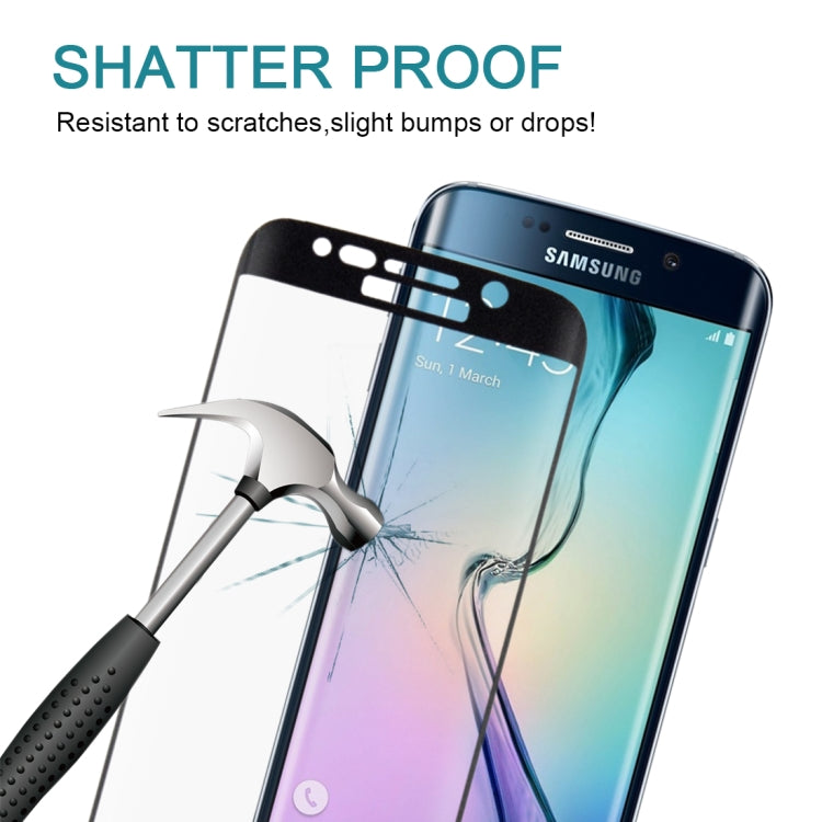 Lot de 25 films de protection en verre trempé antidéflagrant pour Galaxy S6 Edge, 0,2 mm, dureté 9H, surface incurvée 3D, plein écran