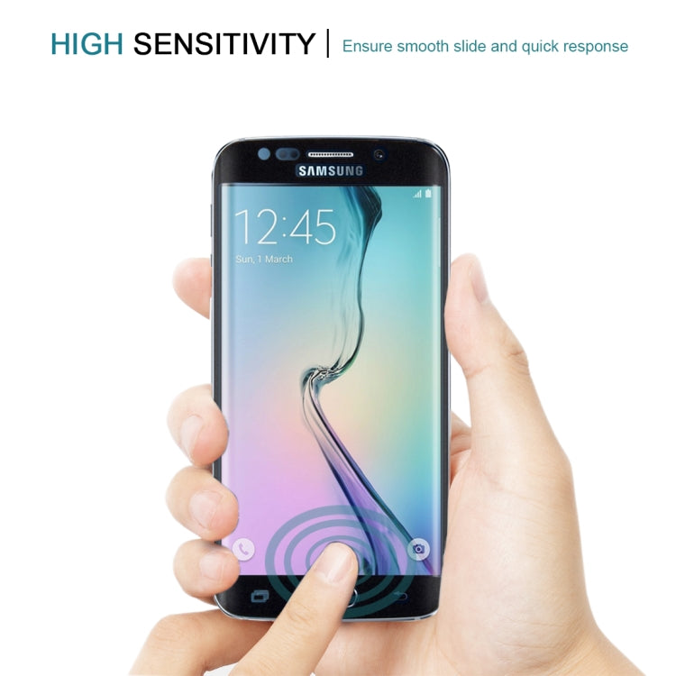 Lot de 25 films de protection en verre trempé antidéflagrant pour Galaxy S6 Edge, 0,2 mm, dureté 9H, surface incurvée 3D, plein écran