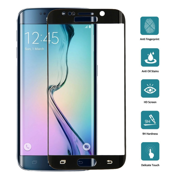 Lot de 25 films de protection en verre trempé 3D antidéflagrants pour Galaxy S6 Edge Plus / G928, dureté de surface 9H, 0,3 mm, galvanoplastie colorée, plein écran