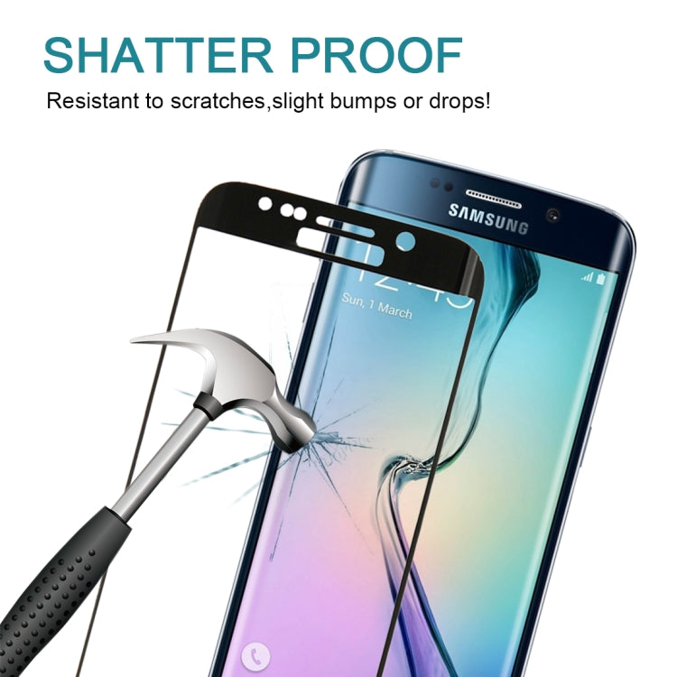 Lot de 25 films de protection en verre trempé 3D antidéflagrants pour Galaxy S6 Edge Plus / G928, dureté de surface 9H, 0,3 mm, galvanoplastie colorée, plein écran