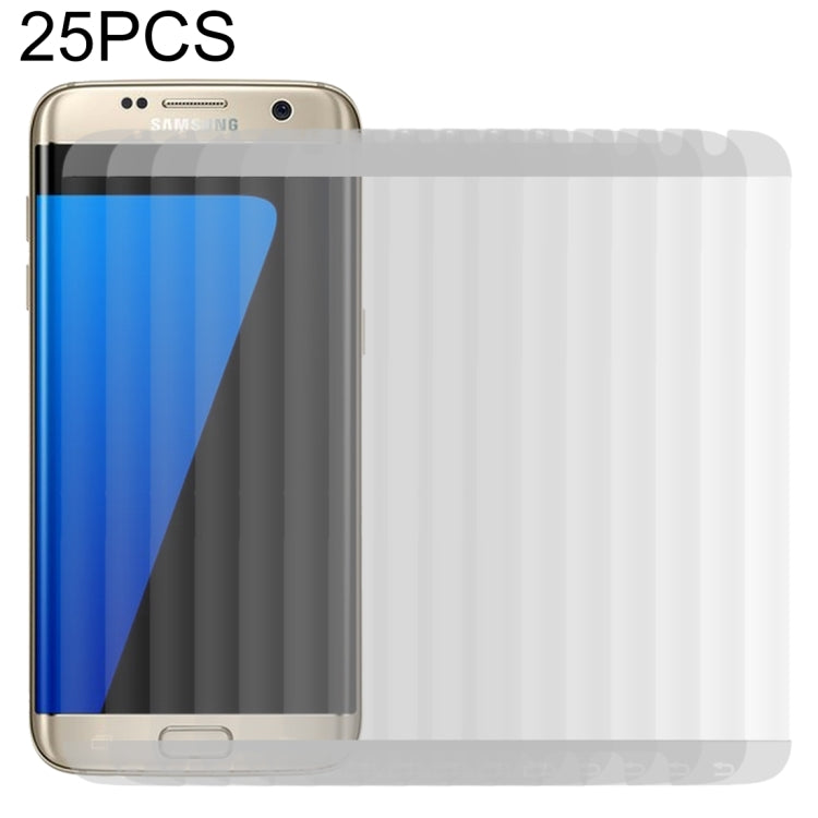 Lot de 25 films en verre trempé pour Galaxy S7 Edge / G935, 0,26 mm, dureté 9H, surface incurvée, non plein écran