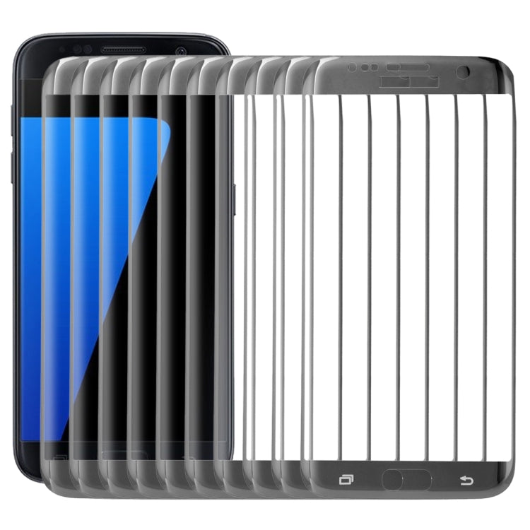 Lot de 25 films de protection en verre trempé pour Galaxy S7 Edge / G935, 0,26 mm, dureté 9H, antidéflagrant, galvanoplastie colorée, plein écran
