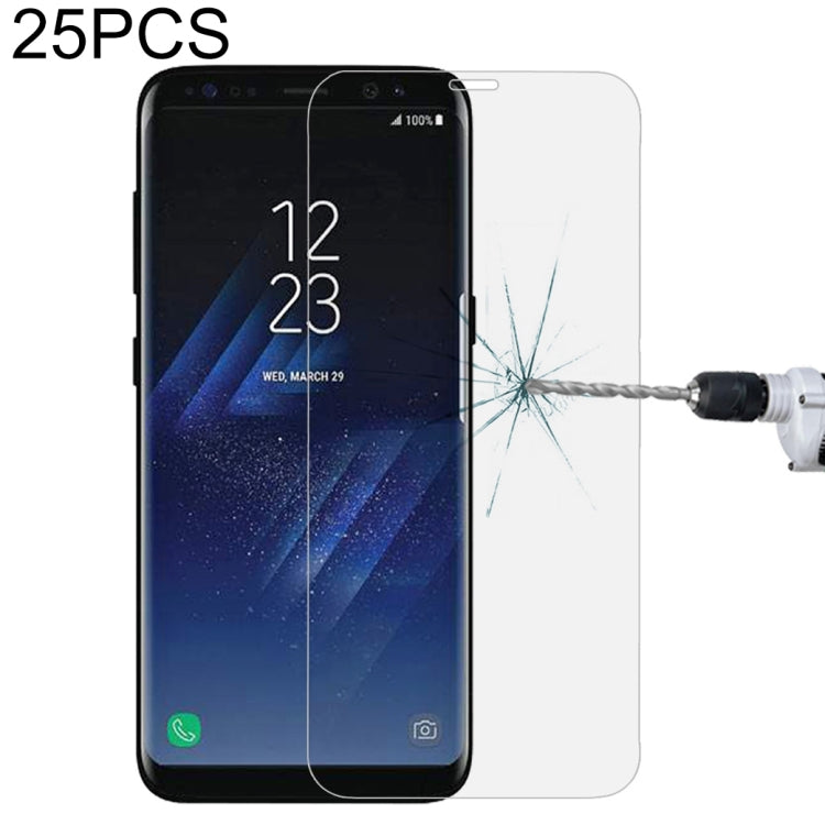 Lot de 25 protections d'écran en verre trempé pour Galaxy S8