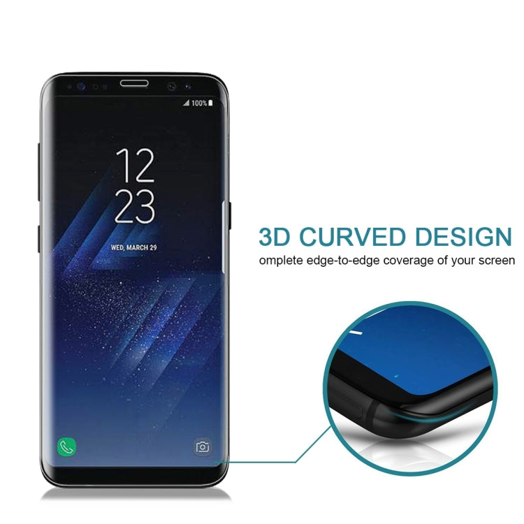 25 PCS For Galaxy S8 Plus / G9550 0.3mm 9H Surface Hardness 3D Curved Full Screen Tempered Glass Screen Protector
