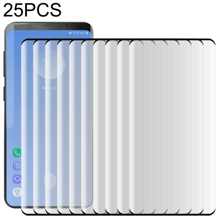 25 PCS For Galaxy S10 Plus 0.3mm 9H 3D Full Screen Tempered Glass Film , Screen Fingerprint Unlocking is Not Supported