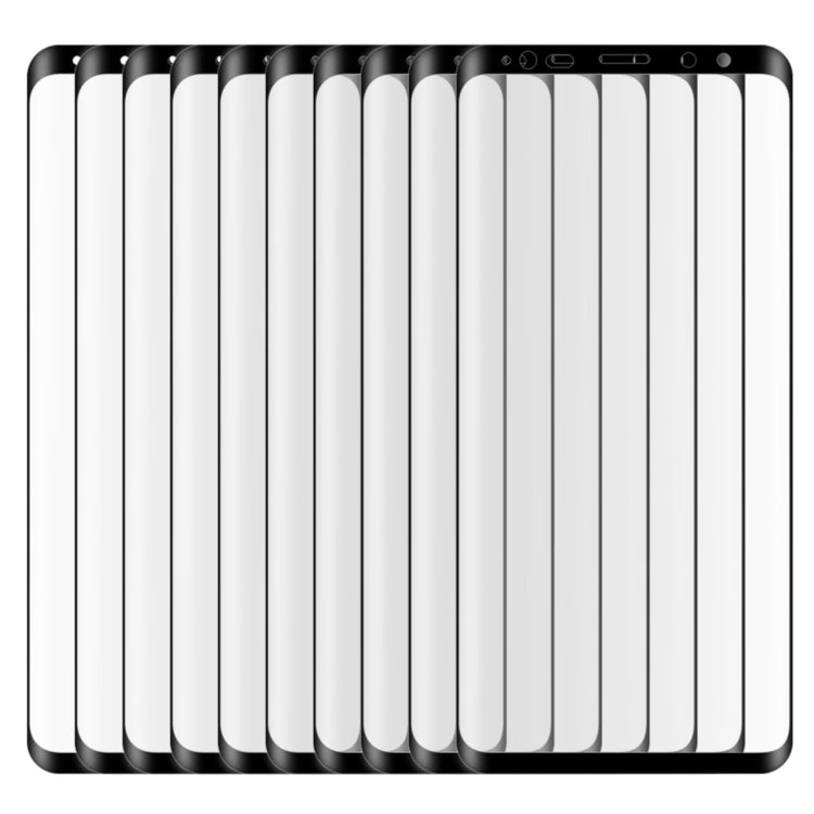 Lot de 25 films en verre trempé 3D pour Galaxy Note 9, dureté 9H, 0,3 mm, bords incurvés, plein écran