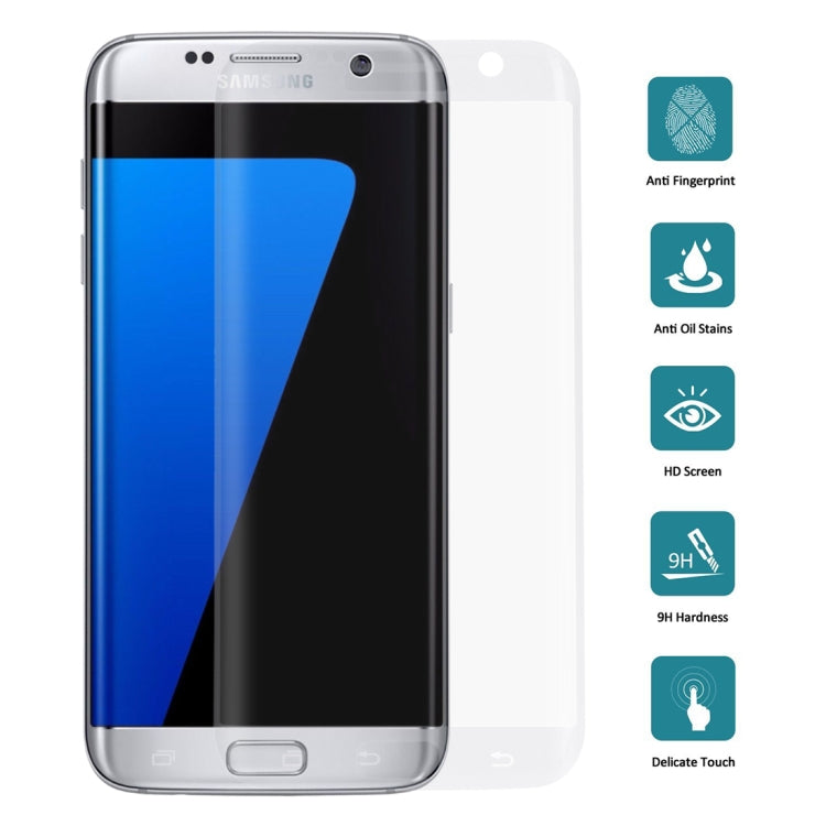 Lot de 25 films de protection en verre trempé 3D antidéflagrants pour Galaxy S7 Edge / G935, dureté 9H, 0,26 mm, colorisés, plein écran