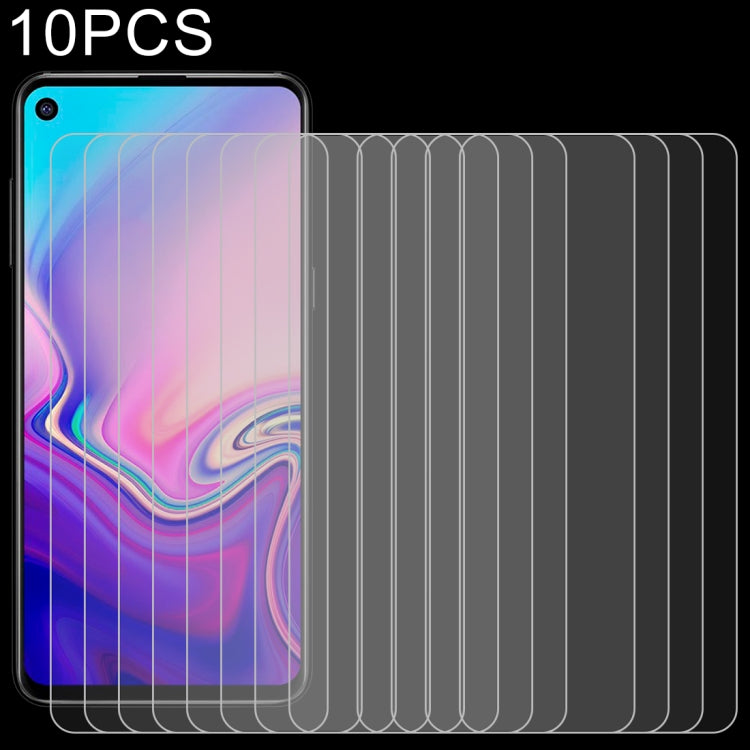 Lot de 10 films en verre trempé antidéflagrants 9H 2.5D (0,26 mm) pour Galaxy A8s