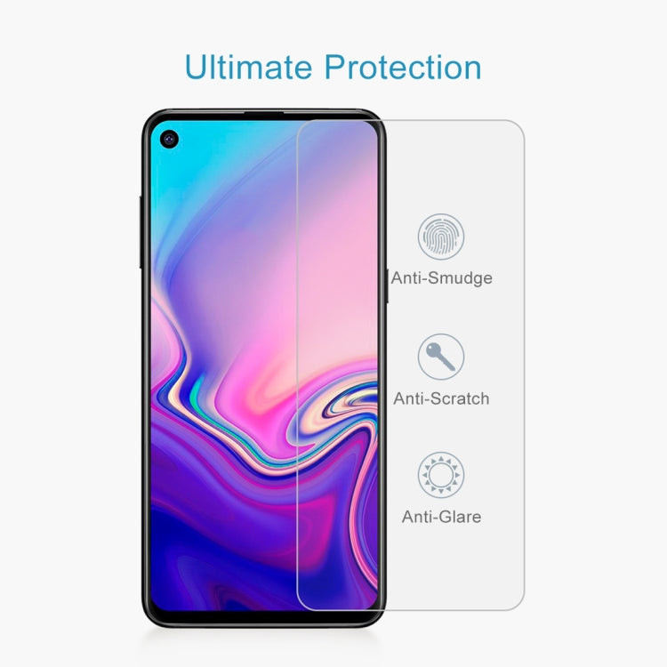Lot de 10 films en verre trempé antidéflagrants 9H 2.5D (0,26 mm) pour Galaxy A8s