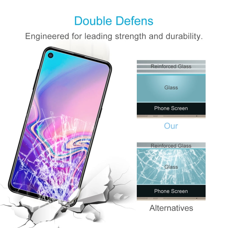 Lot de 10 films en verre trempé antidéflagrants 9H 2.5D (0,26 mm) pour Galaxy A8s