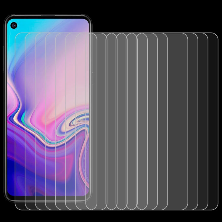 Lot de 10 films en verre trempé antidéflagrants 9H 2.5D (0,26 mm) pour Galaxy A8s