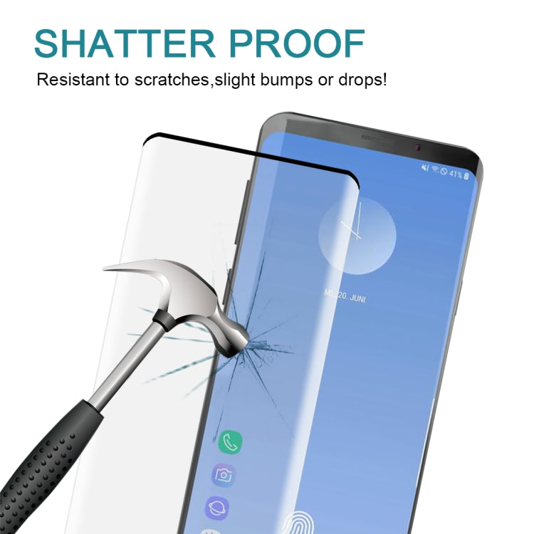 Film en verre trempé 3D 0,3 mm 9H pour Galaxy S10+, compatible avec le déverrouillage par empreinte digitale