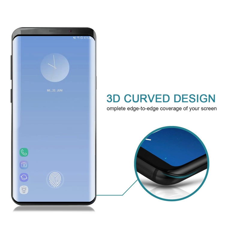 Film en verre trempé 3D 0,3 mm 9H pour Galaxy S10+, compatible avec le déverrouillage par empreinte digitale