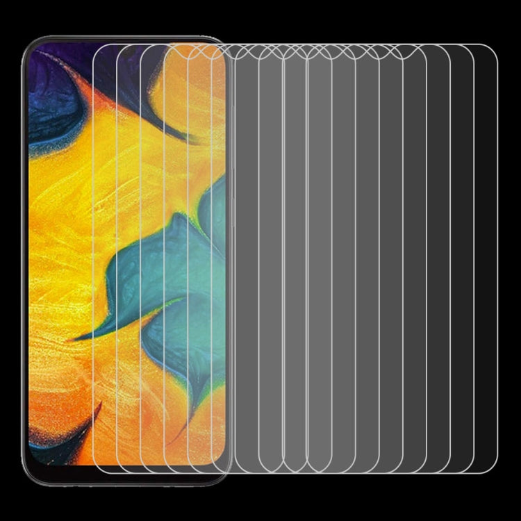 Lot de 100 films en verre trempé 9H 2,5D (0,26 mm) pour Galaxy A30 / A30 JP, Galaxy A30 (100 pièces)