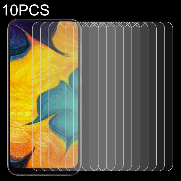 Lot de 10 films en verre trempé 9H 2,5D (0,26 mm) pour Galaxy A30 / A30 JP (10 pièces)