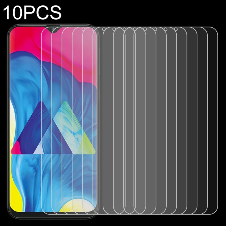 Lot de 10 films en verre trempé 9H 2,5D (0,26 mm) pour Galaxy M10/A10
