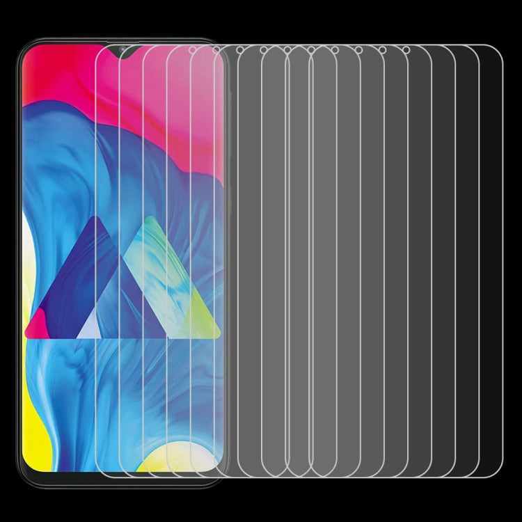 Lot de 10 films en verre trempé 9H 2,5D (0,26 mm) pour Galaxy M10/A10