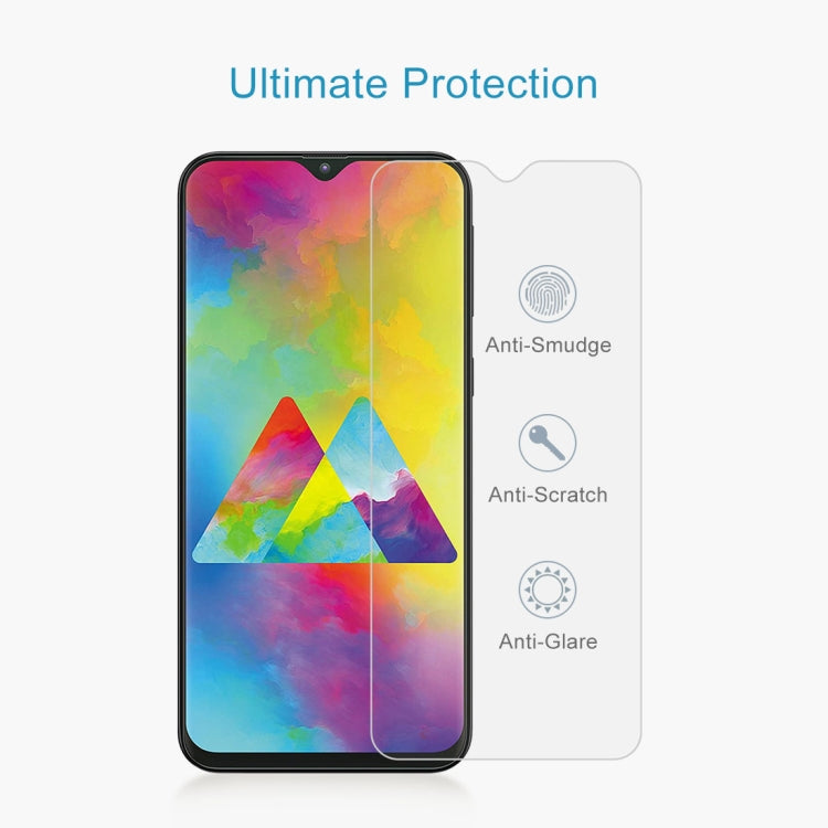 Lot de 100 films en verre trempé 9H 2,5D (0,26 mm) pour Galaxy M20