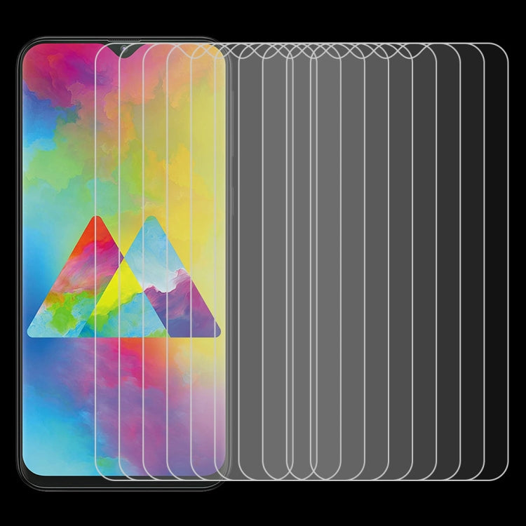 10 PCS 0.26mm 9H 2.5D Tempered Glass Film for Galaxy M20, For Galaxy M20 (10 PCS)