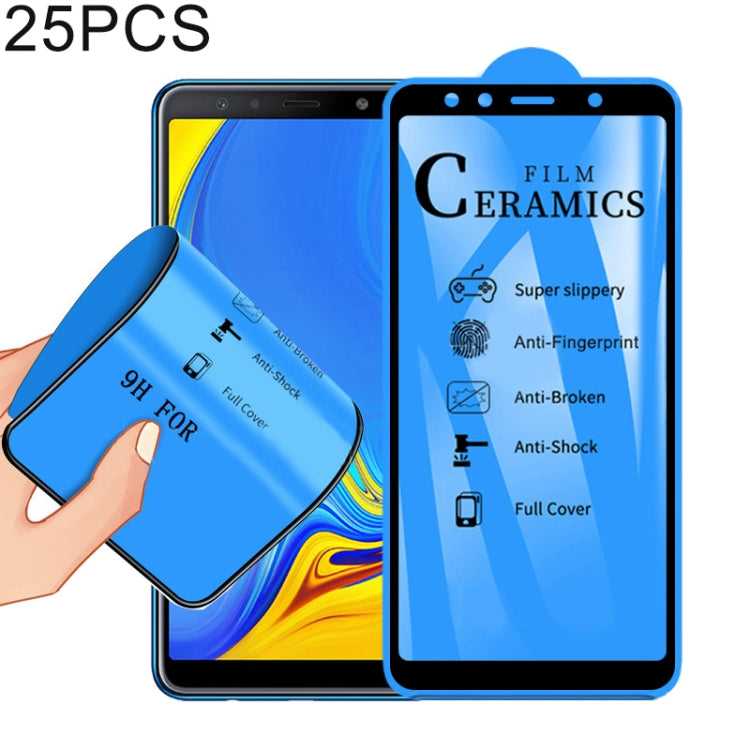 Lot de 25 films adhésifs en céramique 2,5D pour Galaxy A7 (2018)