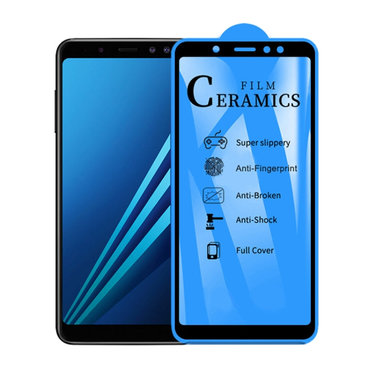 25 PCS 2.5D Full Glue Full Cover Ceramics Film for Galaxy A8 Plus (2018), For Galaxy A8 Plus (2018) (25 PCS)
