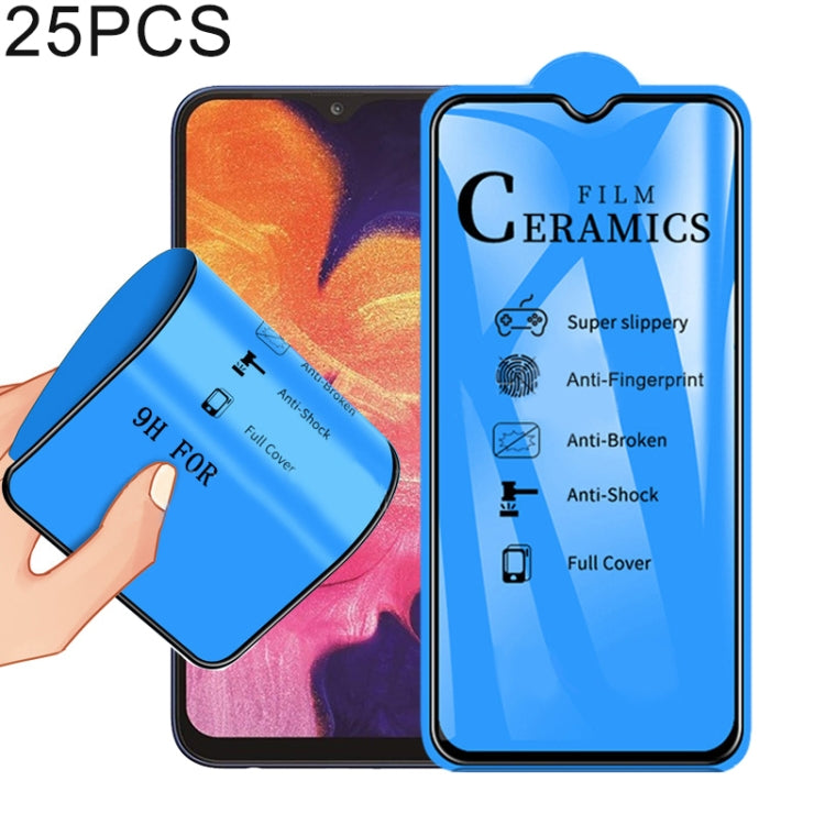 Lot de 25 films céramiques 2,5D à couverture intégrale pour Galaxy A10/M10 (25 pièces)