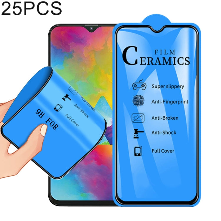 Lot de 25 films céramiques 2,5D à couverture intégrale pour Galaxy M20 (25 pièces)