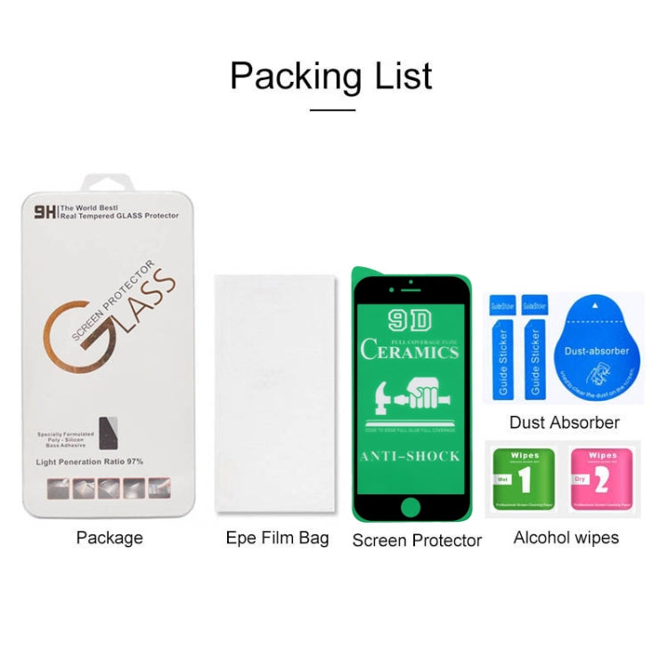 2.5D Full Glue Full Cover Ceramics Film for iPhone 8 / 7 / 6s / 6, For iPhone 8 / 7 / 6s / 6 (Black)(1 PC), For iPhone 8 / 7 / 6s / 6 (White)(1 PC)