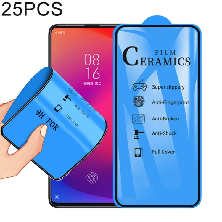 25 PCS 2.5D Full Glue Full Cover Ceramics Film for Xiaomi Redmi K20 / K20 Pro / K20 Pro Premium