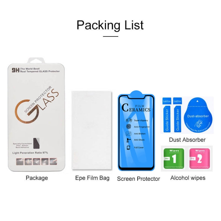 2.5D Full Glue Full Cover Ceramics Film for Xiaomi Mi 8 Explorer, Fingerprint Unlock Is Supported