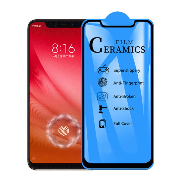 25 PCS 2.5D Full Glue Full Cover Ceramics Film for Xiaomi Mi 8 Explorer, Fingerprint Unlock Is Supported