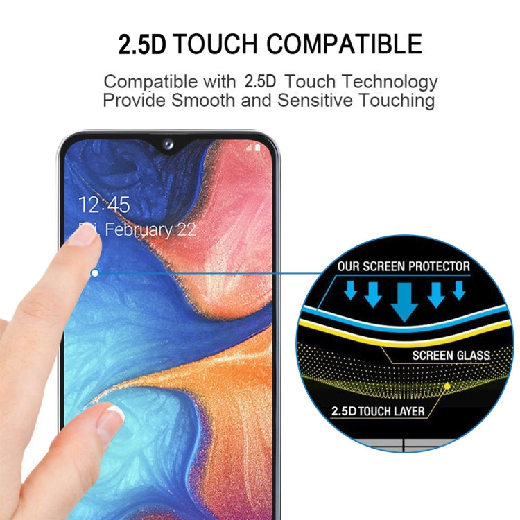 25 PCS Full Glue Full Cover Screen Protector Tempered Glass film for Samsung Galaxy A30 / A50 / M30 / A40S / A30 JP, For A30 & A50 & M30 & A40S