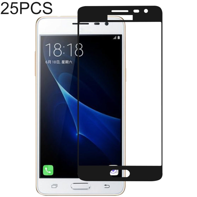 25 PCS Full Glue Full Cover Screen Protector Tempered Glass film for Galaxy J3 Pro, For Galaxy J3 Pro