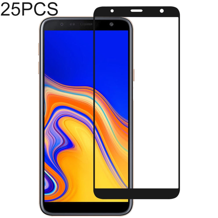 25 PCS Full Glue Full Cover Screen Protector Tempered Glass film for Galaxy J6+ & J4+, For Galaxy J6+ & J4+