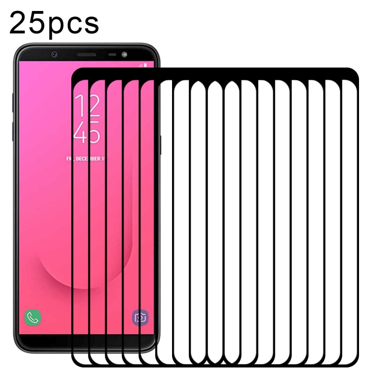 25 PCS Full Glue Full Cover Screen Protector Tempered Glass film for Galaxy J8 (2018), For Galaxy J8 (2018)
