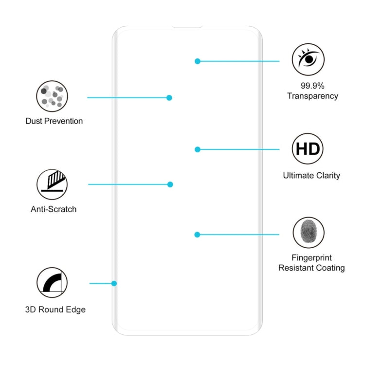 Lot de 25 films de protection en verre trempé 3D à bords incurvés pour Galaxy S10 (déverrouillage par empreinte digitale non pris en charge). Pour Galaxy S10 (25 pièces)