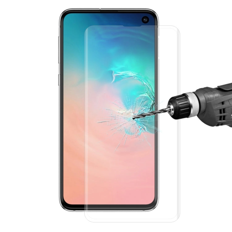Edge Glue 3D Curved Edge Full Screen Tempered Glass Film for Galaxy S10, Fingerprint Unlock Is Not Supported