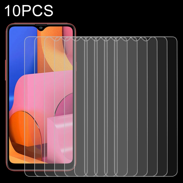 10 PCS 0.26mm 9H 2.5D Tempered Glass Film for Galaxy A20s, For Galaxy A20s (10 PCS)