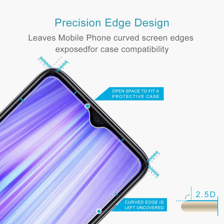 For Xiaomi Redmi Note 8 Pro 50 PCS 0.26mm 9H 2.5D Tempered Glass Film