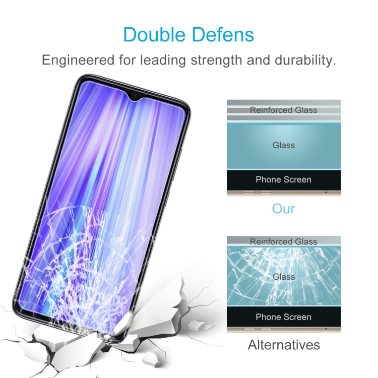 For Xiaomi Redmi Note 8 Pro 50 PCS 0.26mm 9H 2.5D Tempered Glass Film