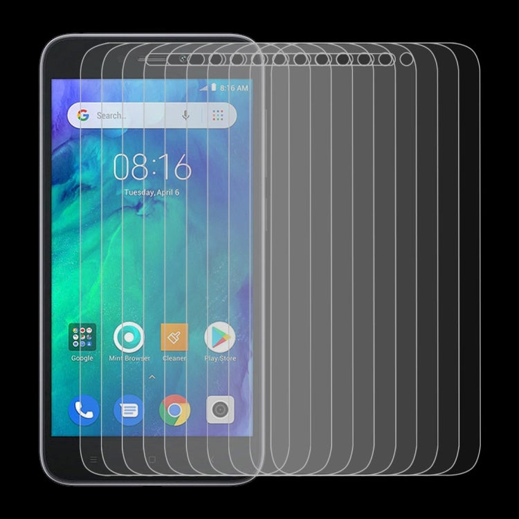Lot de 10 films en verre trempé 9H 2.5D (0,26 mm) pour Xiaomi Redmi Go