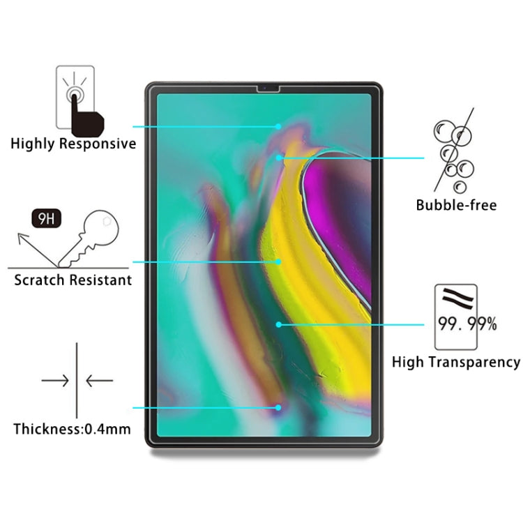Film en verre trempé 0,4 mm, dureté 9H, pour Galaxy Tab S5e / T720
