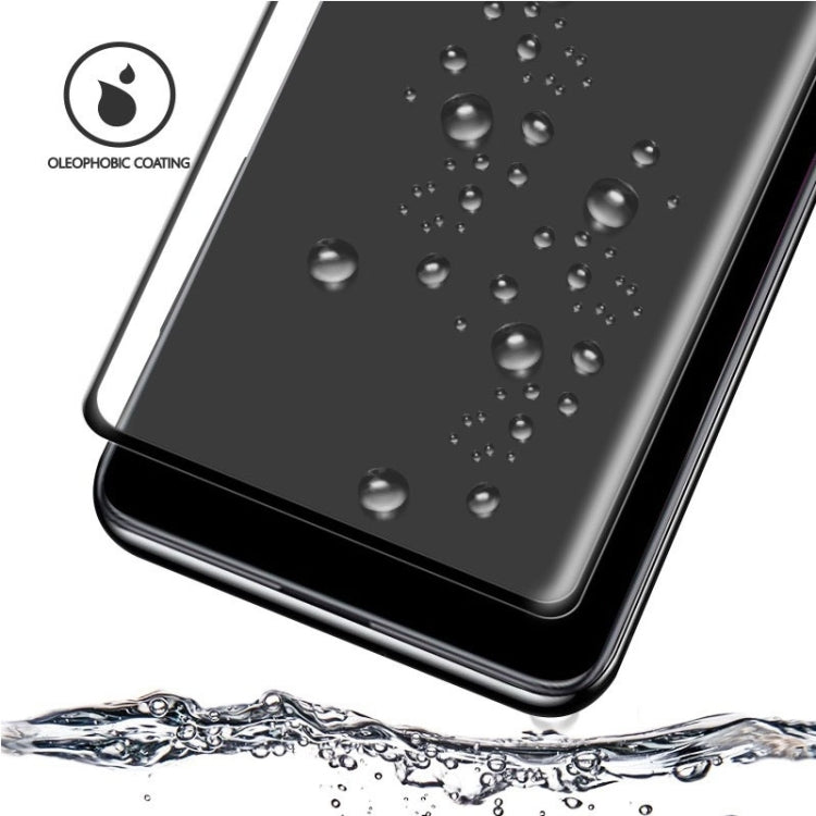 For Galaxy Note 10  0.3mm 9H Surface Hardness 3D Privacy Curved Edge Glue Curved Full Screen Tempered Glass Film, Fingerprint Unlock Is Not Supported