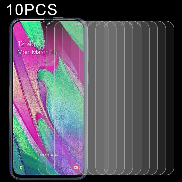 10 PCS 2.5D Non-Full Screen Tempered Glass Film for Galaxy A40, For Galaxy A40 (10 PCS)