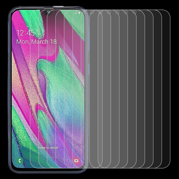 10 PCS 2.5D Non-Full Screen Tempered Glass Film for Galaxy A40, For Galaxy A40 (10 PCS)
