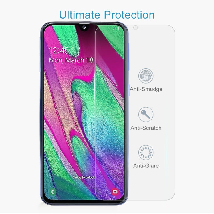 50 PCS 2.5D Non-Full Screen Tempered Glass Film for Galaxy A40, For Galaxy A40 (50 PCS)