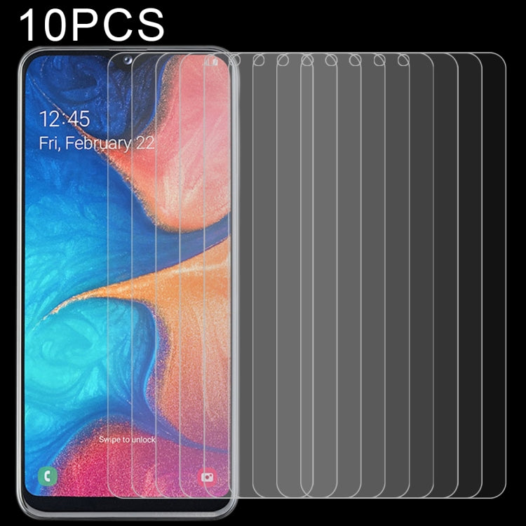 Lot de 10 films en verre trempé 2,5D non plein écran pour Galaxy A20e (10 pièces)
