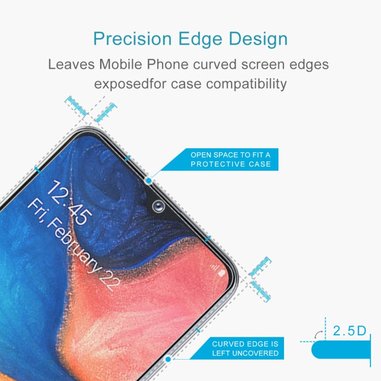 10 PCS 2.5D Non-Full Screen Tempered Glass Film for Galaxy A20e, For Galaxy A20e (10 PCS)