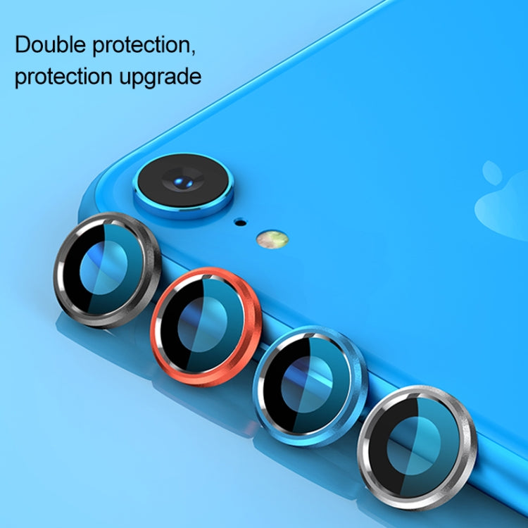 For iPhone XR Titanium Alloy Metal Camera Lens Protector Tempered Glass Film
